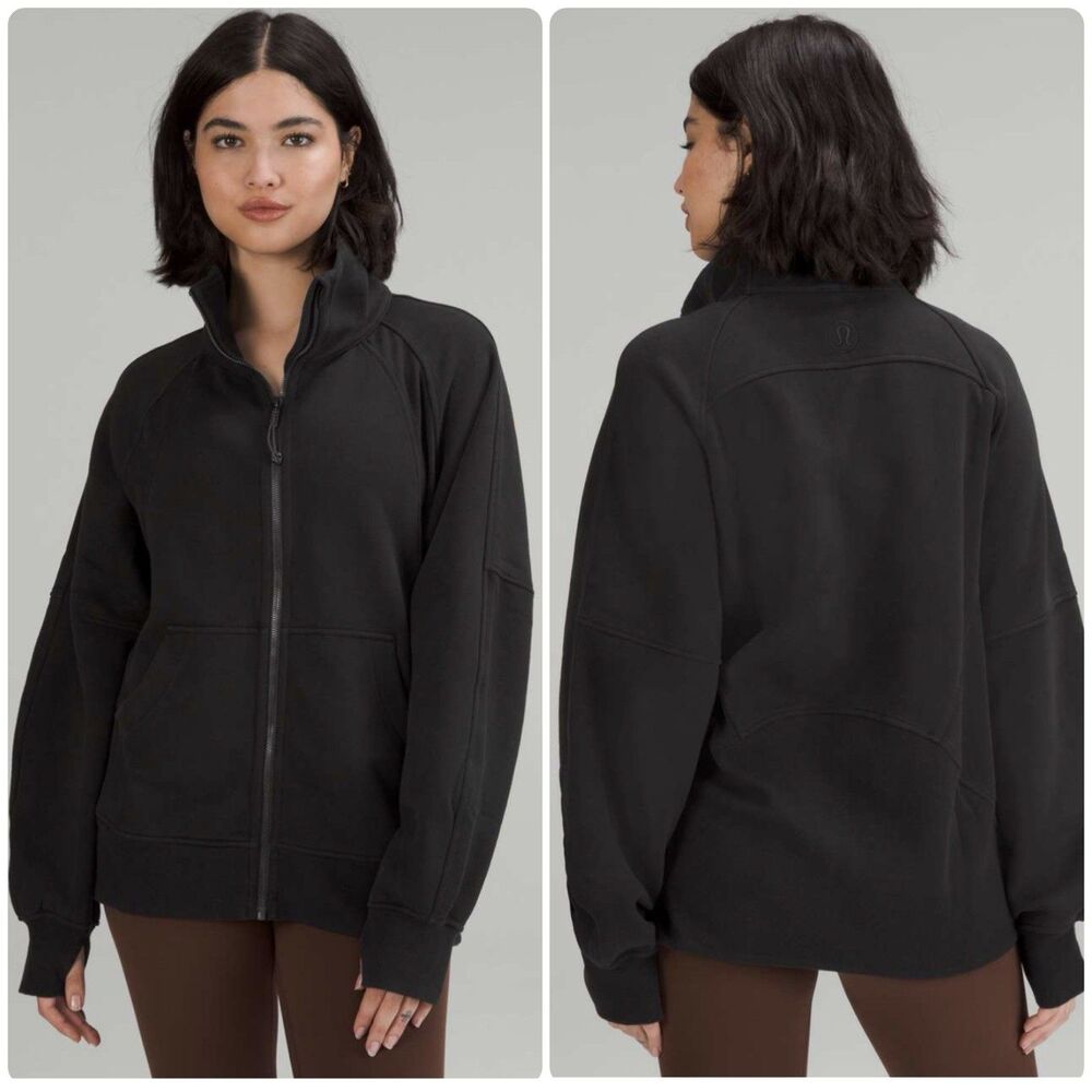 Lululemon Scuba Oversized Funnel-Neck Full Zip Jacket Black Size XS/S